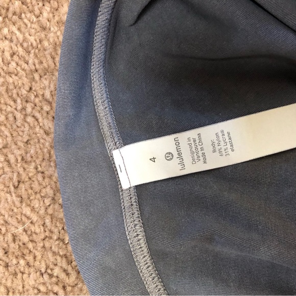 Lululemon Midrise Wunder Under Full Length Gray Leggings - Picture 2 of 2